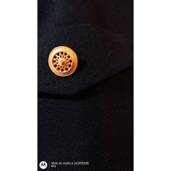 Herbert Grossman By Cynthia Sobel black Gold Pocket Short Tailored Jacket Sz 14 - Picture 5 of 8